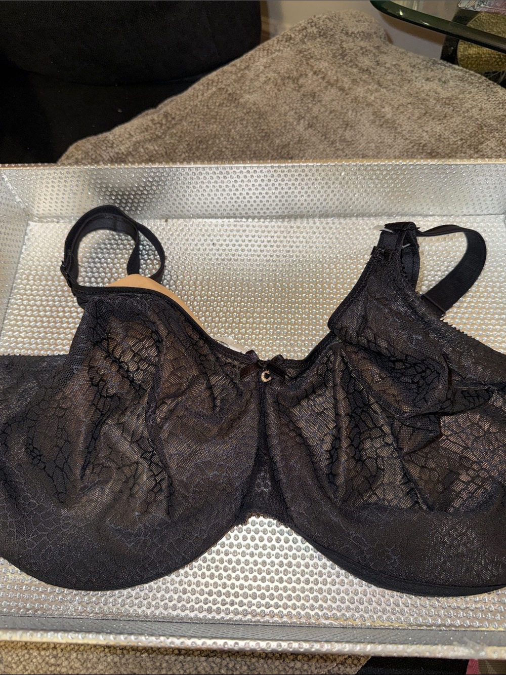 Chantelle Black Lace Full-Coverage Underwire Bra